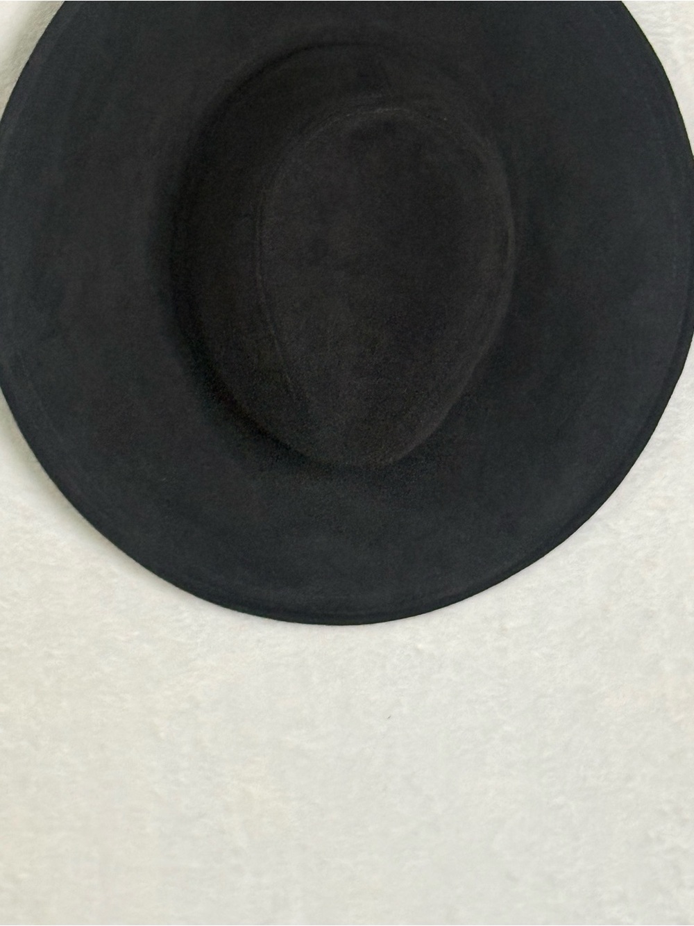 Black Wide-Brim Felt Feel Floppy Hat - Women’s Accessories